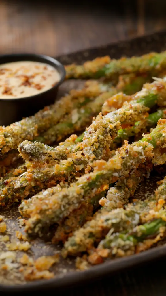 Air Fryer Asparagus with Parmesan