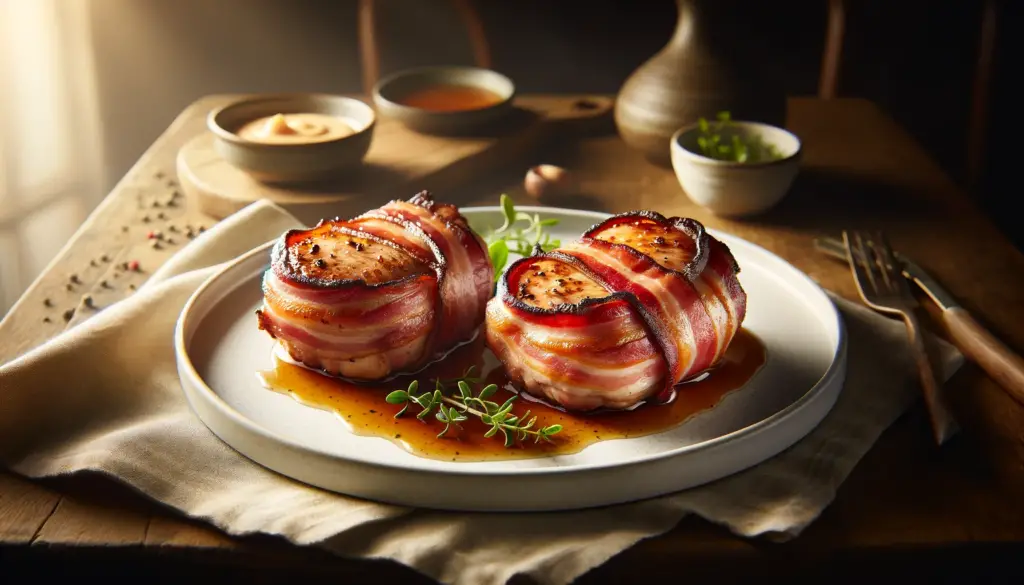 bacon wrapped pork chops in oven