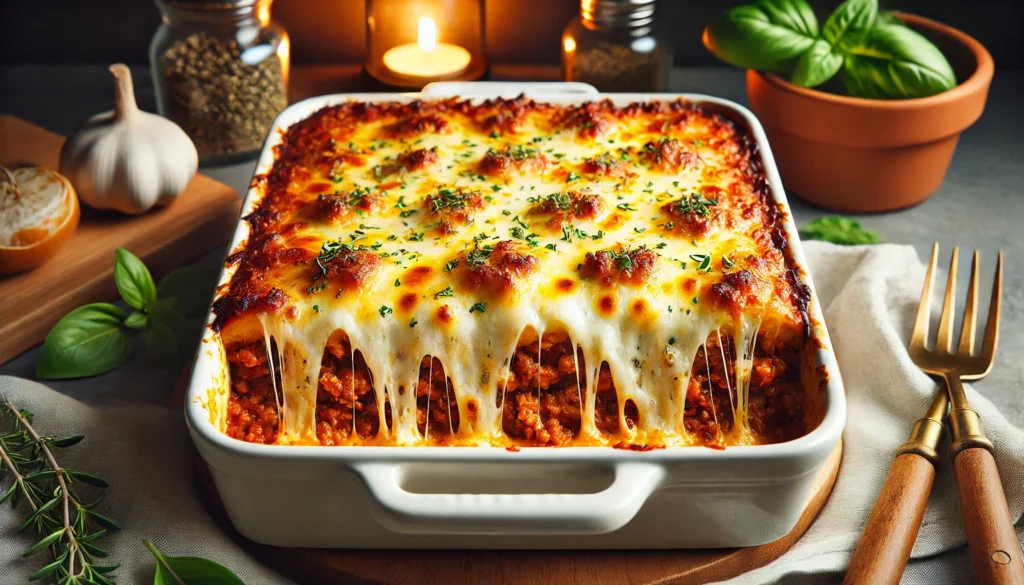 Keto Cheesy Bolognese Bake