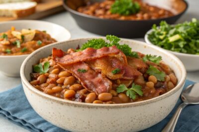 Irresistible Baked Beans and Crispy Bacon: A Comfort Classic