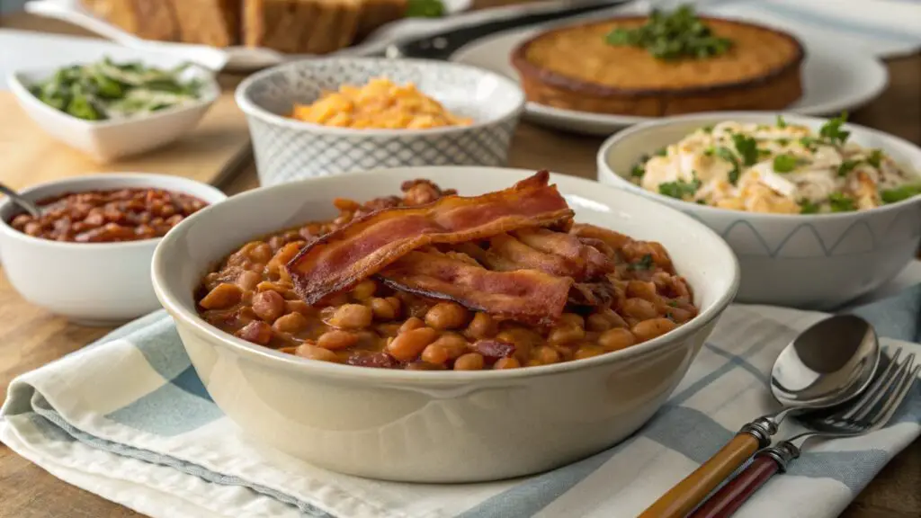 Baked Beans and Crispy Bacon