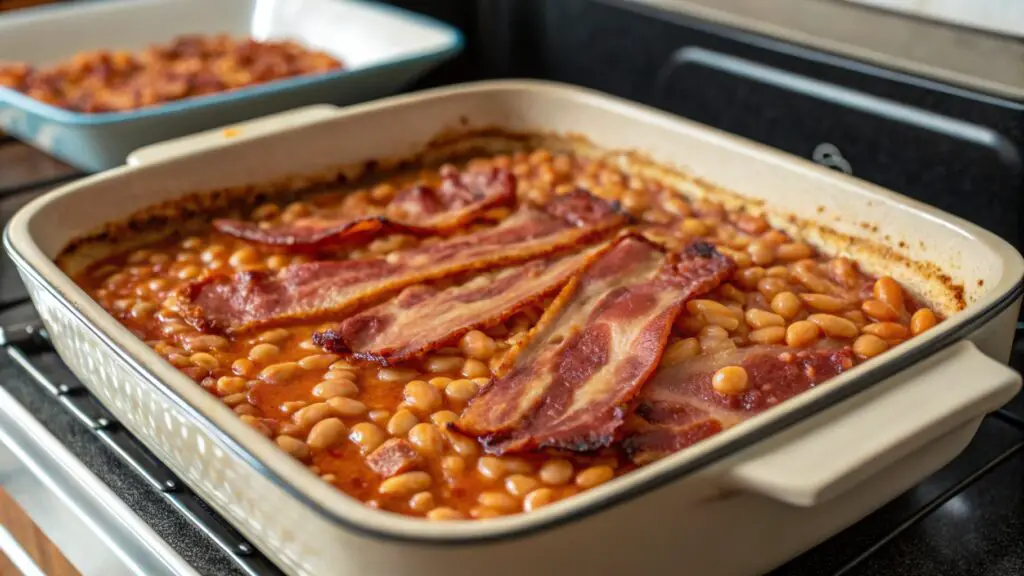 Baked Beans and Crispy Bacon