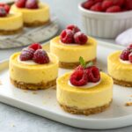 No Bake Lemon Raspberry Mini Cheesecakes