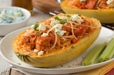 Buffalo Chicken Stuffed Spaghetti Squash Recipe