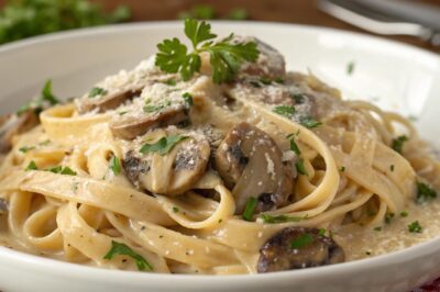 Creamy Mushroom Pasta for Low-Carb Summer BBQ Recipes