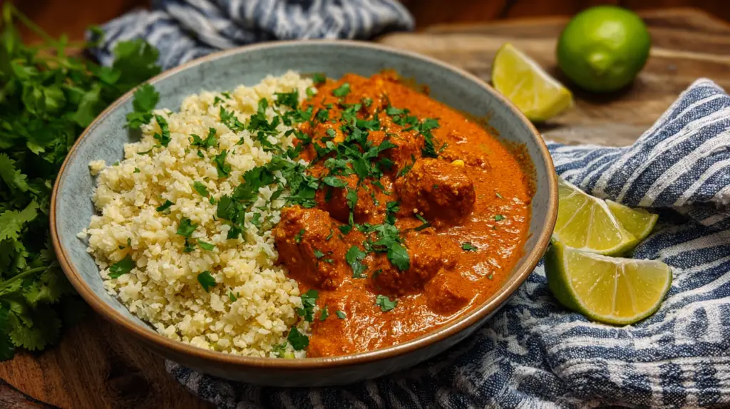 Butter Chicken with Cauliflower Rice