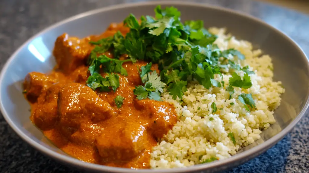 Butter Chicken with Cauliflower Rice