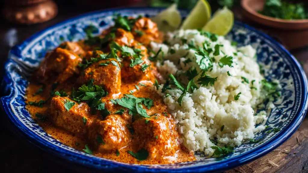 Butter Chicken with Cauliflower Rice