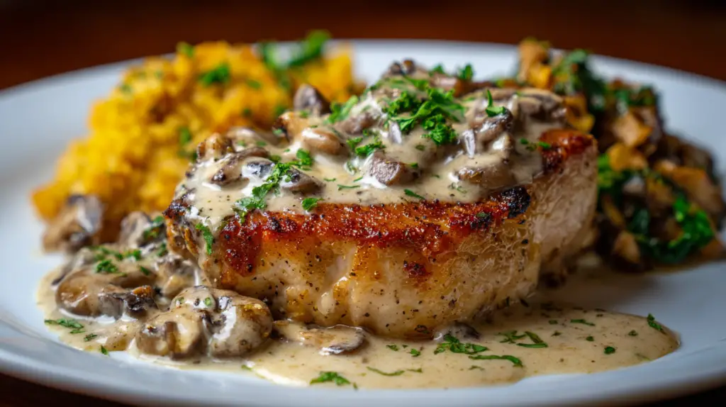 Pork Chops with Creamy Mushroom Sauce
