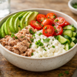 Tuna and cottage cheese bowl
